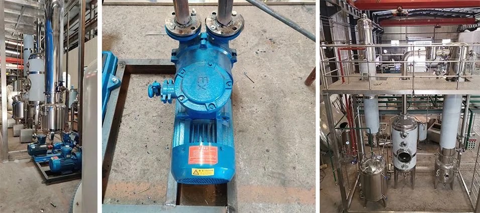 Falling film evaporation machine